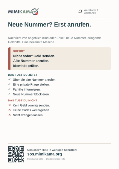 Vorschau Neue Nummer? Erst anrufen.