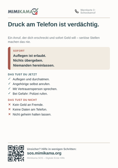 Vorschau Druck am Telefon ist verdächtig.